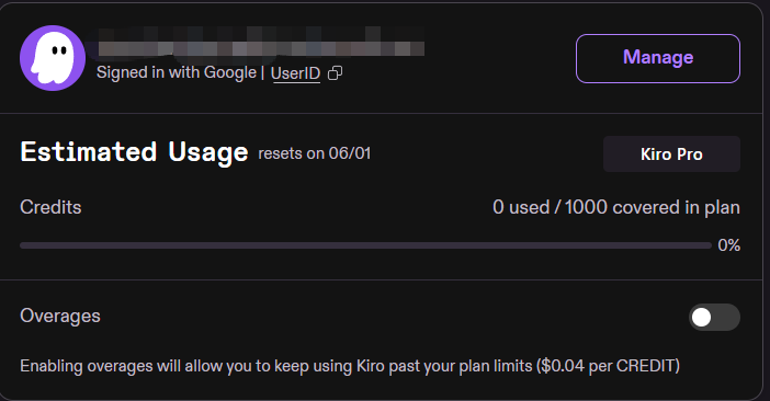 Kiro Pro-1000积分一个月会员成品号 可超开1w分(谷歌邮箱)